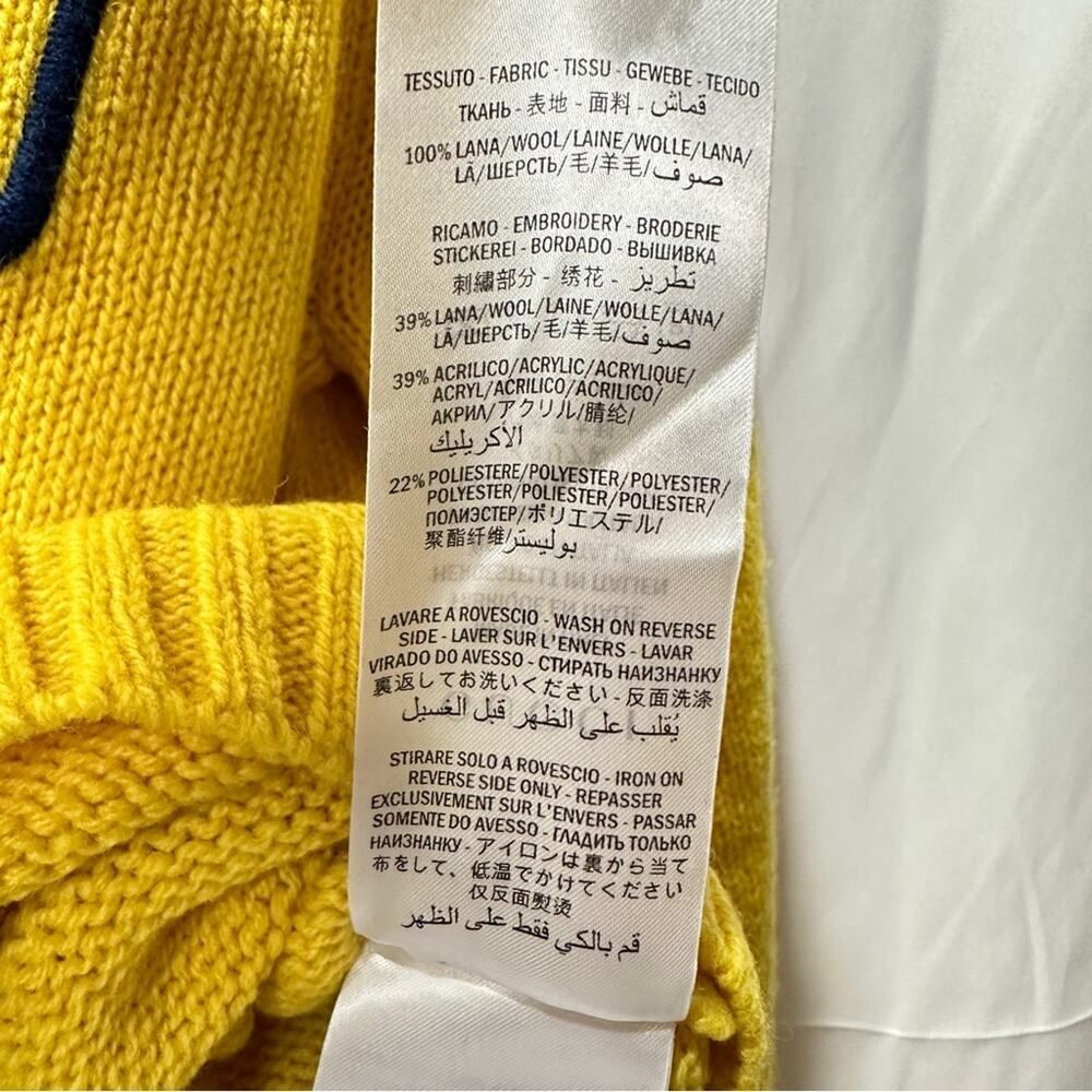 Gucci “If They Did” GG Logo Yellow Wool Oversized Unisex Sweater Size M NWT - Picture 10 of 11